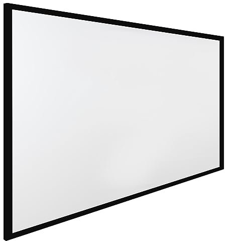 Écran de projection 100 16:9 avec cadre en alliage d'aluminium pour home cinéma, intérieur et extérieur