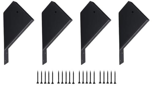 perfk 4X Pergola Brackets 45° Angle Support Brackets with Drainage Holes Convenient Accessories Parts for Log Cabin Deck Porch