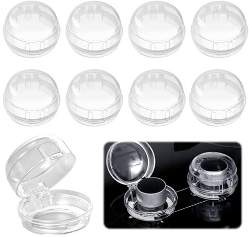 SYHSYC 8 Pièces Cache-Boutons de Cuisinière, Protection Four et Plaques de Cuisson, Bebe, Cache-Boutons de Cuisinière, Four Protections du Bouton Poêle pour Protection Sécurité de Enfants