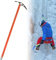 Ice AxeProfessional Ice Climbing Axes, Lightweight Outdoor Walking Pickaxe with Aluminum Material Length 60/65/70/75cm, Climbing Equipment for Mountaineering Hiking Aerial Work