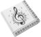 Healvian 20 Stück Musiknoten-Papier Musiknoten-Partydekorationen Musiknoten-Servietten Musik-Party-Zubehör Musik-Servietten Musik-Party-Dekorationen Papier