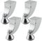 HSIRYAOHD Möbelbeine 4 Stück Möbelfüße Metall Möbelbeine Schöne Neigung Moderne Sofa Couch Beine Metall Chrom Poliert Schrank Tisch Schreibtisch Bett Hocker Ersatzfüße