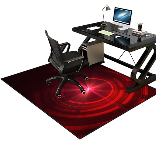 Bodenschutzmatte Gaming Bürostuhl, Schreibtischunterlage, Bürostuhlunterlage Bodenmatte für Stühle, Schutzmatte für Hartböden Bürostuhl Unterlage rutschfest Gaming Teppich Stuhlunterlage 140 x 180 cm