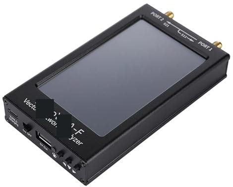 TIEOAXFT Kit de démonstration d'analyseur de réseau vectoriel VNA HF VHF UHF avec écran LCD 4,3 Pouces et boîtier en Aluminium
