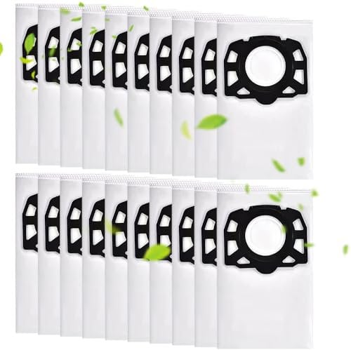 YANGUN 16 Pack Vacuum Cleaner Bags Compatible with Karcher WD 2 Plus, Bags for Kärcher WD2 Plus WD4 WD5 WD6 WD5P WD6P MV4 MV5 MV6, Durable Dust for 2.863-006.0 Wet & Dry Vacuum Cleaner