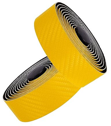 Toyvian 2 Rollen Kohlefasergriffgürtel Lenkerband gelb Straße handhaben Rennrad-Lenkerband Rennrad-Lenkergurt fahrrad griff wickel Fahrrad Griptape Griffband Yellow