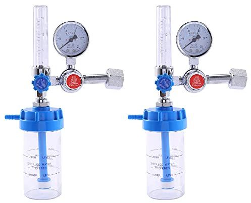 Uikdjgu 2X Oxygen Meter .YX11A Buoy Type Oxygen Inhalator Meter Pressure Reducing Valve Pressure Regulator G5/8