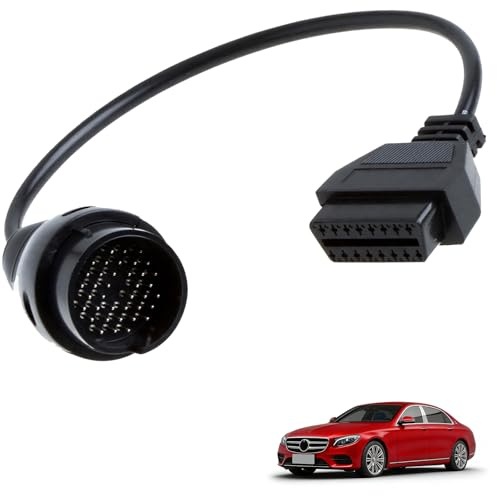 InYoHui 30cm OBD2 Adapter 38 Pin auf 16 Pin für Mercedes vor 2001 | Kompatibel mit W124 W201 W126, Plug & Play ohne Treiber, für Werkstatt und Oldtimer-Diagnose
