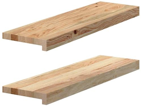 Lot de 2 Appui de Fenêtre, Rebord Tablette de Fenêtre 2 pcs non traité 70x20x2 cm bois chêne massif