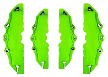 4Pcs / 2Pcs 3D ABS Car Brake Caliper cover disc shell Fit For Audi Bmw Mercedes Benz Volkswagen Peugeot Fiat Calliper Covers(4Pcs M and S Green)