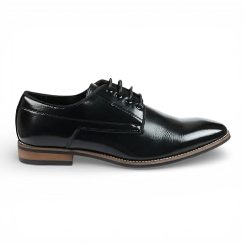 Infinity Leather Dolcetto Herrenschuhe, klassisch, schlicht, mit Schnürung, Derby-Oxford-Stil, Brogue-Schnürschuhe