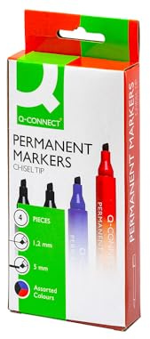 Q-CONNECT KF26089 Permanentmarker M 4 Stück sortiert