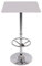 Mendler Bartisch Stehtisch Bistrotisch Chicago mit Fußablage, quadratisch 110x63x63cm MVG-Zertifiziert - weiß