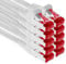 10m - blanco - 10 piezas - CAT.6 Ethernet LAN cable de red SET 1000 Mbit/s Patchkabel CAT.6 S-FTP PIMF compatible con CAT5 CAT6a CAT7 CAT8