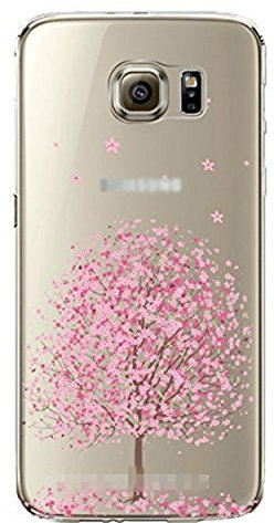 HQ-CLOUD® Coque Étui Transparent en TPU Silicone pour Samsung Galaxy J3 2016 en Rose Transparent Motif Cerisier