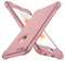 ORETECH Compatibile con Cover iPhone 6 e 6s,[2XPellicola Protettiva Vetro Temperato]360 Antiurto 2 in 1 Ultra Sottile Gomma Hard PC TPU Silicone Anti Graffio Custodia per iPhone 6 e 6s Cover -Oro Rosa