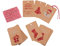 FEPITO 50PcsTags Kraftpapier Geschenkkarten mit hängendem Seil zum Einwickeln von Etiketten, 5 Design