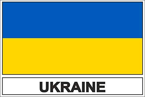 Akachafactory Sticker Aufkleber Flaggen Flagge Fahne UA Ukraine