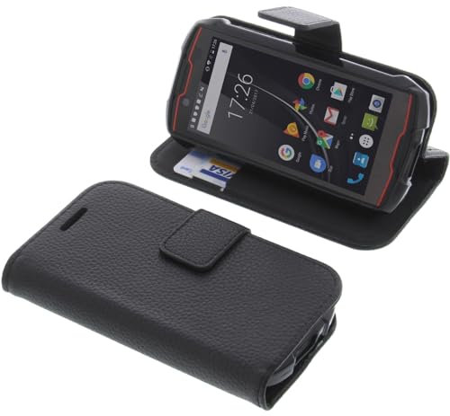 foto-kontor Funda Compatible con Cubot King Kong Mini Estilo Libro Negra Protectora