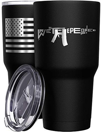 We The People Holsters - We The People AR-15 - Rifle Tumbler - American Flag Coffee Travel Mug - Tumbler For Gun Lovers - Double Insulated Tumbler - 30 oz