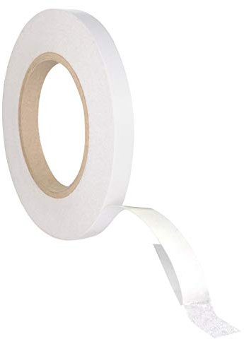 KLEBESHOP24 Ruban adhésif double face pour bricolage - En papier non tissé - Déchirable à la main - Adhérence permanente - 12 mm x 50 m