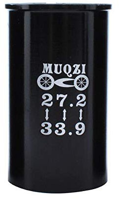VOANZO Pack of 2pcs Road Bike Seat Post Convert fit for Seat post Reducing Sleeve Shim Black Seat Tube Adapter for Mountain Bike