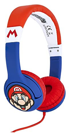 OTL Technologies Super Mario Junior Auriculares, con Cable, para niños (Producto con Licencia Oficial)
