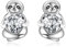 Faultier Ohrringe Sterling Silber 925 Mädchen Kinder Ohrstecker, Faultier Schmuck Geburtstag Geschenke für Frauen Tochter (Weiß)