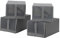 Skubb IKEA Schuhkarton - 4er Set in 22x34x16 cm - Aufbewahrung für Schuhe - dunkelgrau