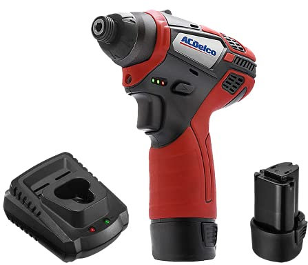 ACDelco ARI12105P G12 Series 1/4'' Hex Power Impact Driver 10.8V Cordless Li-ion Electric Power Tool Kit with 2 Batteries & Charger (111 Nms / 82 ft-lbs Torque)
