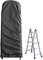 COOSOO Folding Ladder Cover Waterproof Dustproof Ladder Protective Case Polyester Fabric with Drawstring for Folding Ladder Step Ladders Indoor Outdoor Patio Household Multiple Uses Black 50x6.5x124cm