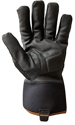 FORSBERG wasserabweisende und winddichte Winterhandschuhe mit robuster Handinnenfläche, Farbe:schwarz/bronze, Größe:M