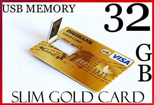iView-HD 32GB High Capacity USB 2.0 Ultra Slim GOLD Credit Card Style Flash Memory Stick Drive 32g High speed key 32 GB