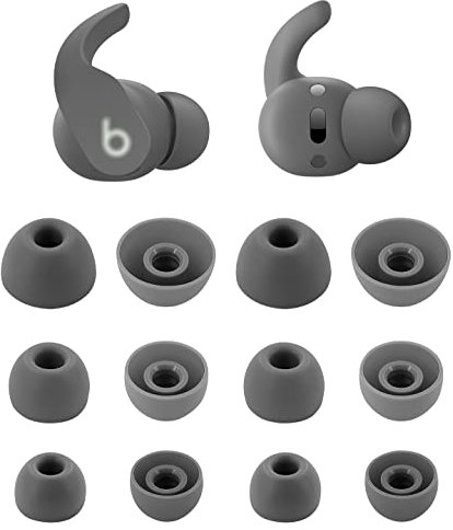 ALXCD Eartips Compatible with Beats Fit Pro, S/M/L 3 Sizes 6 Pairs Soft Silicon Earbuds Tips Replacement Ear Tips, Compatible with Beats Fit Pro 6 Pairs Sage Gray