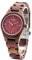 BEWELL Damen-Holzuhren Rhombisch bedrucktes Zifferblatt Diamantverziertes minimalistisches Quarzwerk Holz-Armbanduhr
