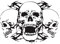 Vastsea Skull Aufkleber, Skull Totenkopf Motorhaube Sticker, Skull Totenkopf Autoaufkleber Tattoo,für Autos(Schwarz)