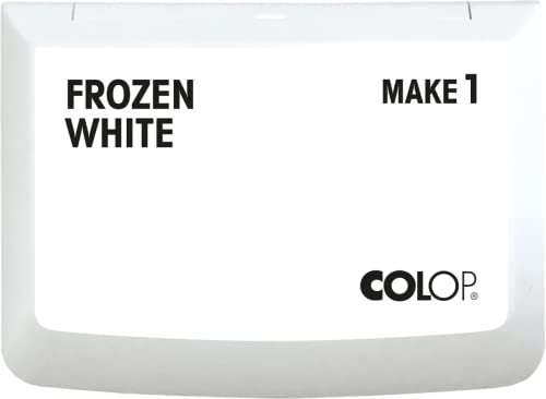 COLOP MAKE 1 Stempelkissen, frozen white, 50 x 90 mm, Kissen für traditionelle Handstempel und Kreativstempel