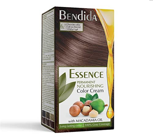 Bendida permanent haarfarbe – haartönung, rot, braun, abmattierung blond, schwarz, aschblond, haarfarben mit macadamiaöl, Haarfärbemittel mit langanhaltende farbe 120ml (6.7 Schokoladenkaffee)