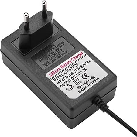 Netzteil, AC 100-240 V DC 21 V 2 A Ladegerät Netzteil Sicheres Aufladen Lithium-Ionen-Akkuladegerät EU-Stecker Lithium-Ionen-LED für Miniatur-Autoscheinwerfer (EU)