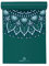 Von Yoga Studio entworfene Yogamatte – 183 cm x 61 cm große Mandala-Matte, 6 mm dicke rutschfeste Yogamatte, reißfeste PVC-Matte (Teal Mat Mandala)