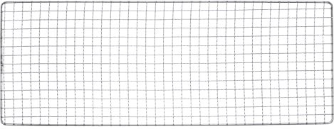 sourcing map 2pcs Square BBQ Grill Net 19x50cm Stainless Steel Cross Wire Barbecue Mesh Mat for Baking Smoking Charcoal Grilling Roasting