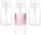 3 Pack Push Down Pump Dispenser Empty Push Top Bottles Containers for Nail Polish Makeup Remover Micellar Water Facial Toner 6.7oz/200ML
