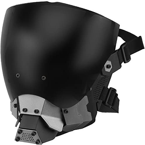 Tactical Full Face Maske, Cyberpunk Paintball Schutzmaske Mask Anti-Beschlag Lens Full Face Airsoft Helme Masken Für Cs Wargame Halloween Cosplay Kostüm Party