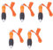 Kugelschreiber mit Breitem Körper, 5 Stück, Große Dicke Kugelschreiber, Fette Schwere Stifte, Große Stifte mit Breitem Griff, für Parkinson Arthritis (Orange)