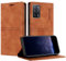 TOUCASA Coque pour Oppo A16/A16S/A54 4G/A55 5G, Housse en Cuir PU Portefeuille Etui, TPU Fonction Support [Fentes pour Cartes] Anti-Choc Folio Magnetique Compatible avec Oppo A16 (Marron)