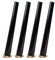 4X Holz Möbelfüße Schräg Konisch Möbelfüße Massivholz Ersatz Tischbeine, mit Montageplatte Gummipads für Sofa Bett Schrank Couch Stuhl (70cm,black-Tilt)