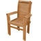 Teako Design Teak Stapelstuhl Cosenza - 2 Stück, Gartenstuhl FLEGT-lizenziert, Robuster Armlehnstuhl, Wetterbeständiger Holzstuhl, Gartenmöbel, Outdoor-Möbel (110 cm)