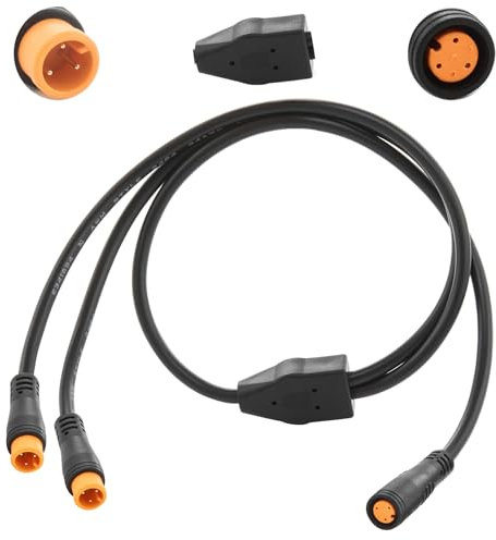 baluoqi 1T2 Y-Splitter Verlängerungsdraht mit Julet Typ 3pin Stecker für Fahrrad Scheinwerfer/Getriebe Sensor/Bremse Split Kabel in eBike Umbausätzen (3pin, 7 in der Länge, 2 Mann auf 1 Femal)