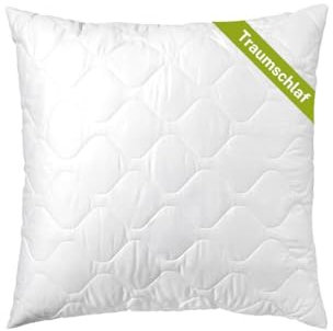 Traumschlaf Microfaser Kopfkissen gesteppt · Bezug & Füllung 100% Polyester · Füllmenge anpassbar · Waschbar bis 30°C · Öko-Tex Zertifiziert 65x100 cm