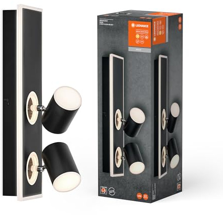 LEDVANCE DECOR SPOT MARS, 29W, 985lm, schwarz, Spotleuchte, verstellbare Köpfe, vielseitig anwendbar, Innenraumspot, warmweiße Lichtfarbe, hochwertige Optik, einfache Montage